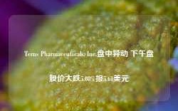 Terns Pharmaceuticals, Inc.盘中异动 下午盘股价大跌5.08%报5.61美元