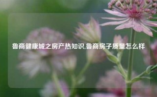 鲁商健康城之房产热知识,鲁商房子质量怎么样