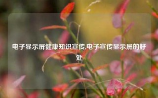 电子显示屏健康知识宣传,电子宣传显示屏的好处