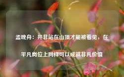 孟晚舟：并非站在山顶才能被看见，在平凡岗位上同样可以成就非凡价值