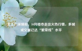 北上广深领衔，10月楼市走出火热行情，多城成交量已达“繁荣线”水平