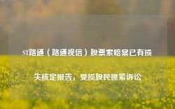 ST路通（路通视信）股票索赔案已有损失核定报告，受损股民抓紧诉讼