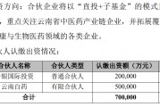 中药龙头云南白药拟出资50亿元，参与设立中医药相关基金