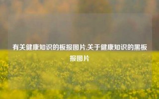 有关健康知识的板报图片,关于健康知识的黑板报图片