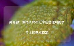 商务部：保持人民币汇率在合理均衡水平上的基本稳定