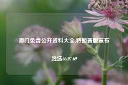 澳门免费公开资料大全,特朗普版宣布胜选65.97.69-第1张图片-健康网