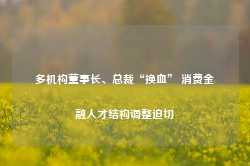 多机构董事长、总裁“换血” 消费金融人才结构调整迫切-第1张图片-健康网