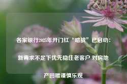 各家银行2025年开门红“暗战”已启动：新需求不足下优先稳住老客户 对房地产回暖谨慎乐观-第1张图片-健康网