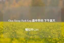 Clean Energy Fuels Corp.盘中异动 下午盘大幅拉升5.22%-第1张图片-健康网