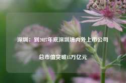 深圳：到2027年底深圳境内外上市公司总市值突破15万亿元-第1张图片-健康网